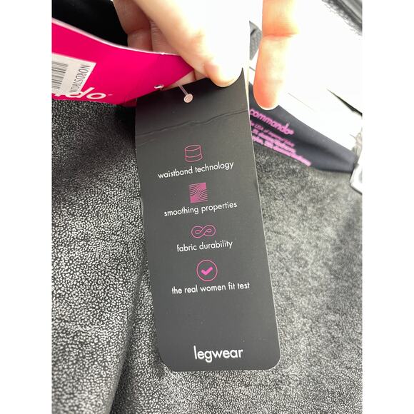 Commando Leggings Womens Large Faux Suede Ankle Black High Rise Stretch NWT - Picture 7 of 8